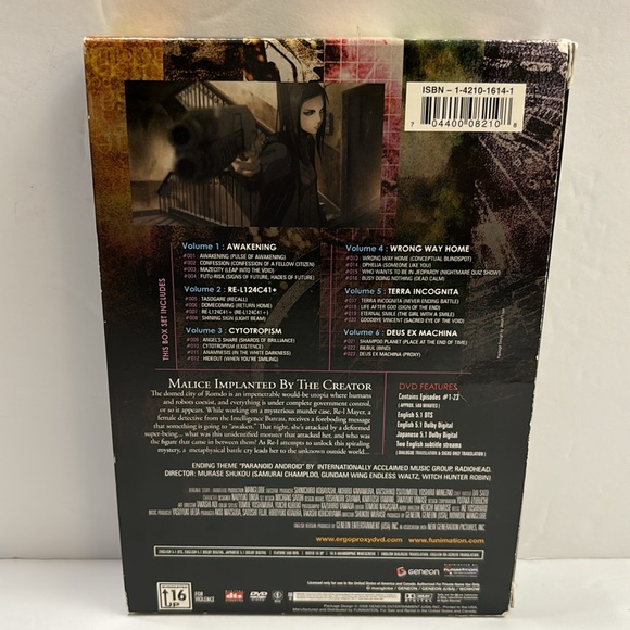 Ergo Proxy Complete Box Set (DVD, 6-Disc Set) - Picture 2 of 9